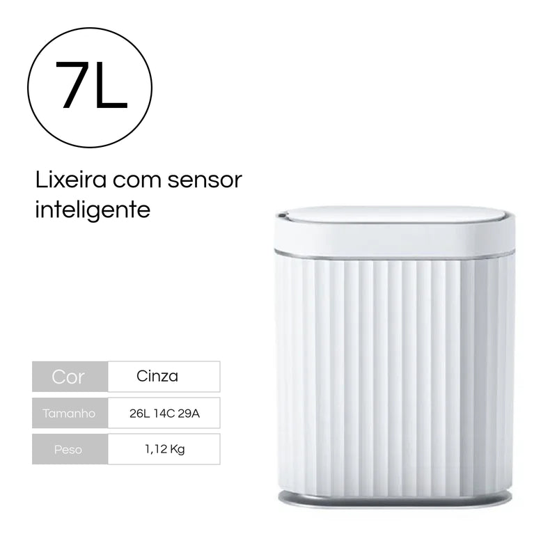 Lixeira Inteligente com Sensor Automático - Numa Decor