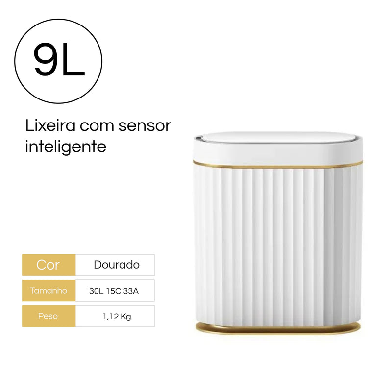 Lixeira Inteligente com Sensor Automático - Numa Decor
