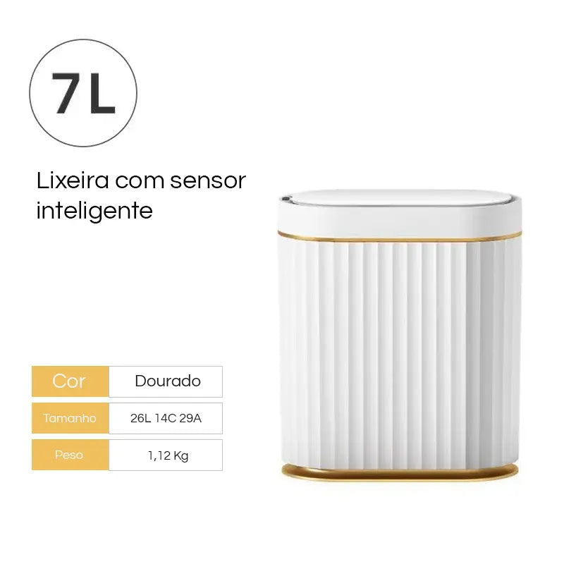Lixeira Inteligente com Sensor Automático - Numa Decor