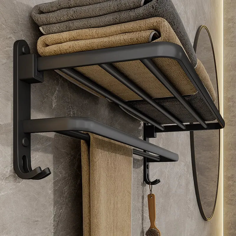 Suporte de Toalha de Parede 50CM — Dobrável e Moderno - Numa Decor