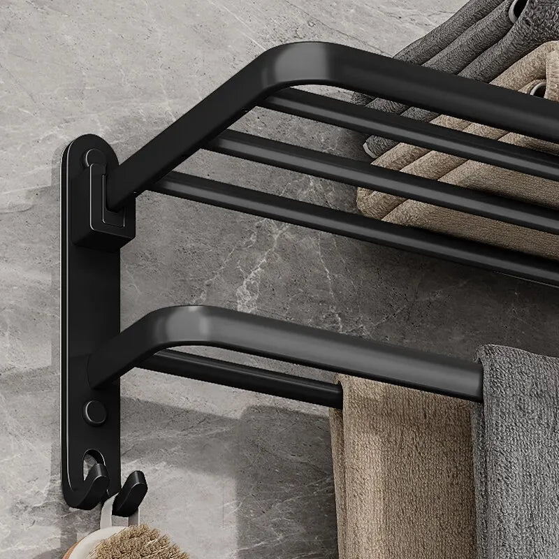 Suporte de Toalha de Parede 50CM — Dobrável e Moderno - Numa Decor