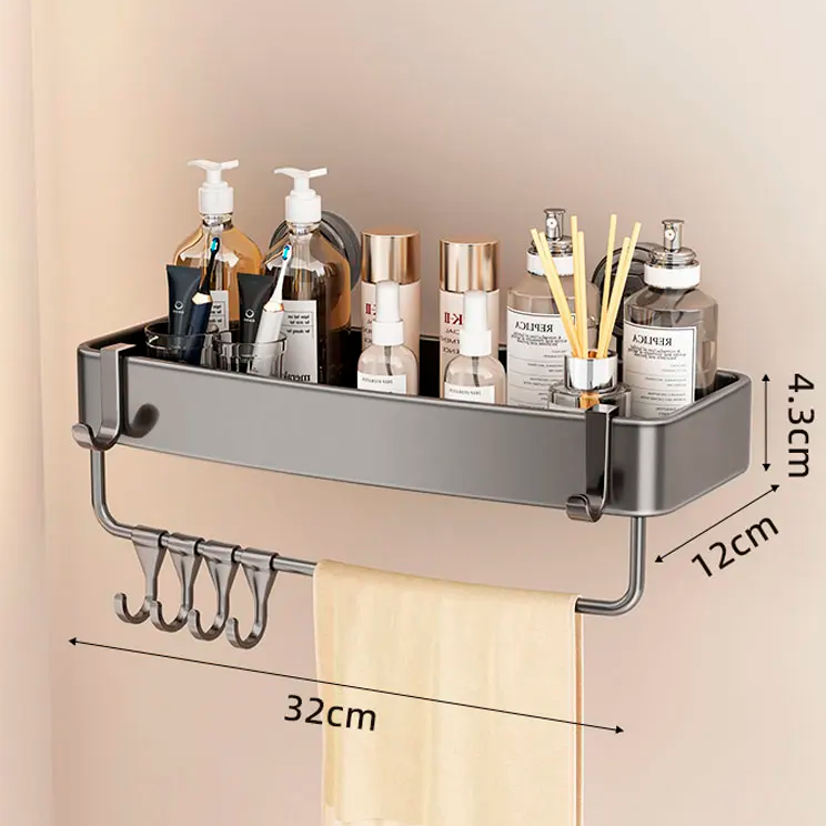 Prateleira de Canto para Banheiro — Sem Furação, Com Ventosa - Numa Decor