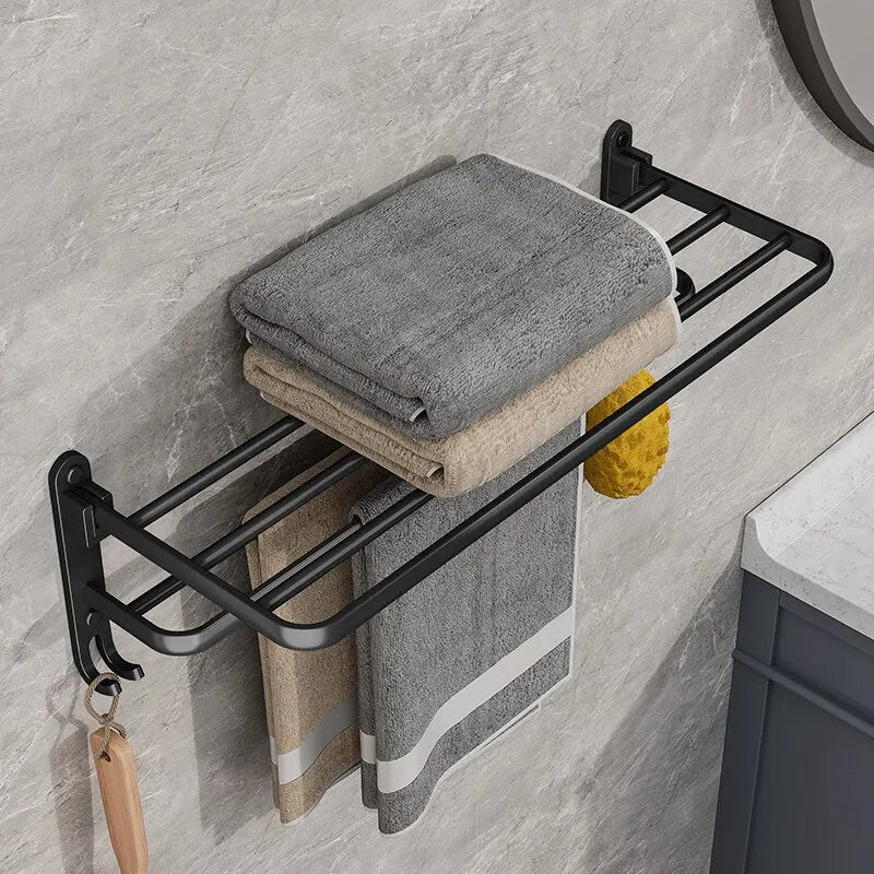 Suporte de Toalha de Parede 50CM — Dobrável e Moderno - Numa Decor
