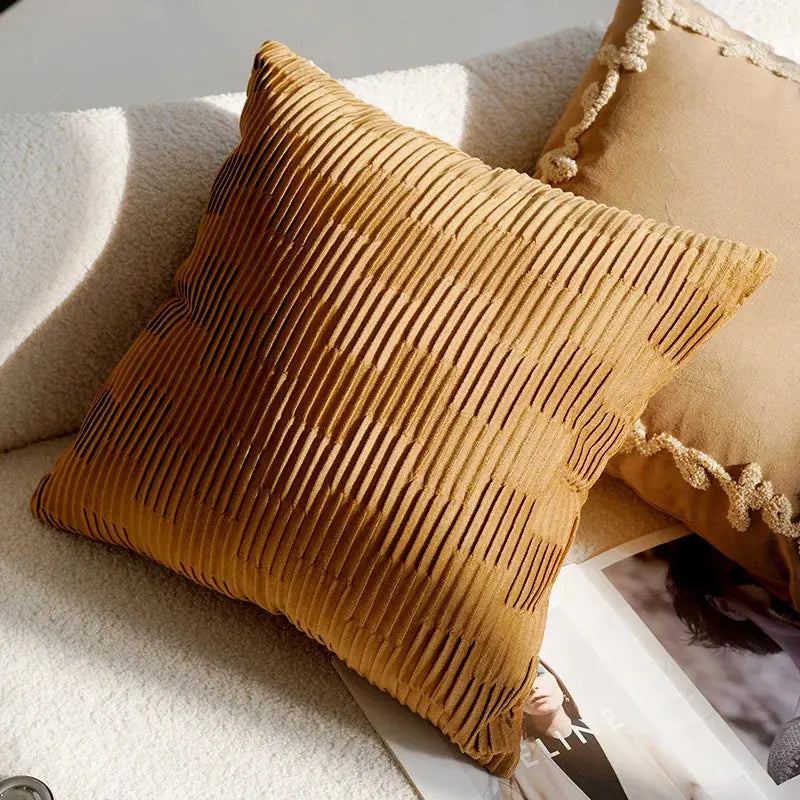 Capa de almofada nórdica vintage marrom 45x45 cm - Numa Decor